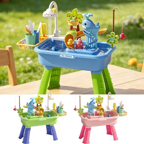 Water play table - play, with
