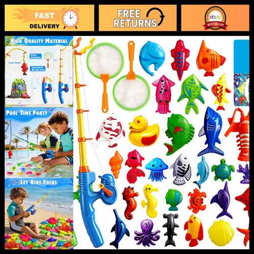 Magnetic fishing toy set - magnetic, for